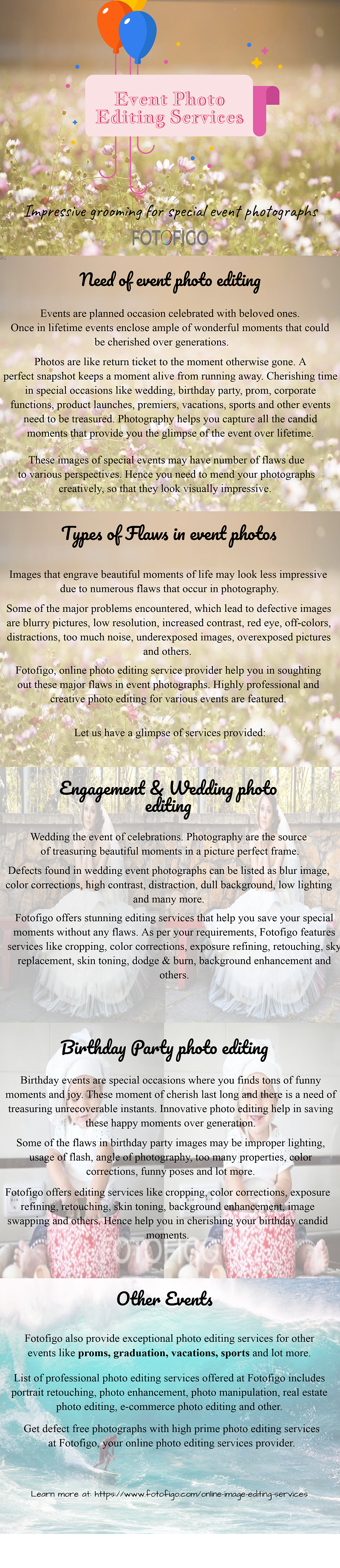 Event Photo editing services